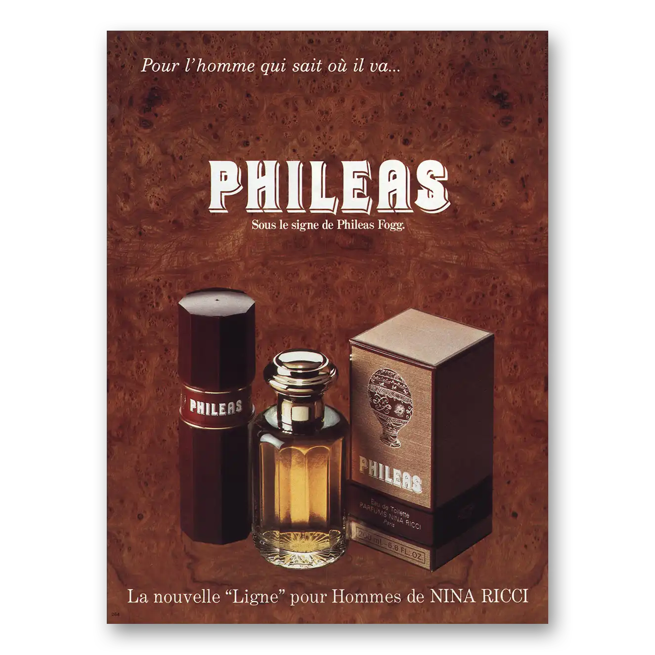 1984 Phileas Cologne Phileas Sous Le Signe de Phileas Fogg French Vintage Magazine Print Ad