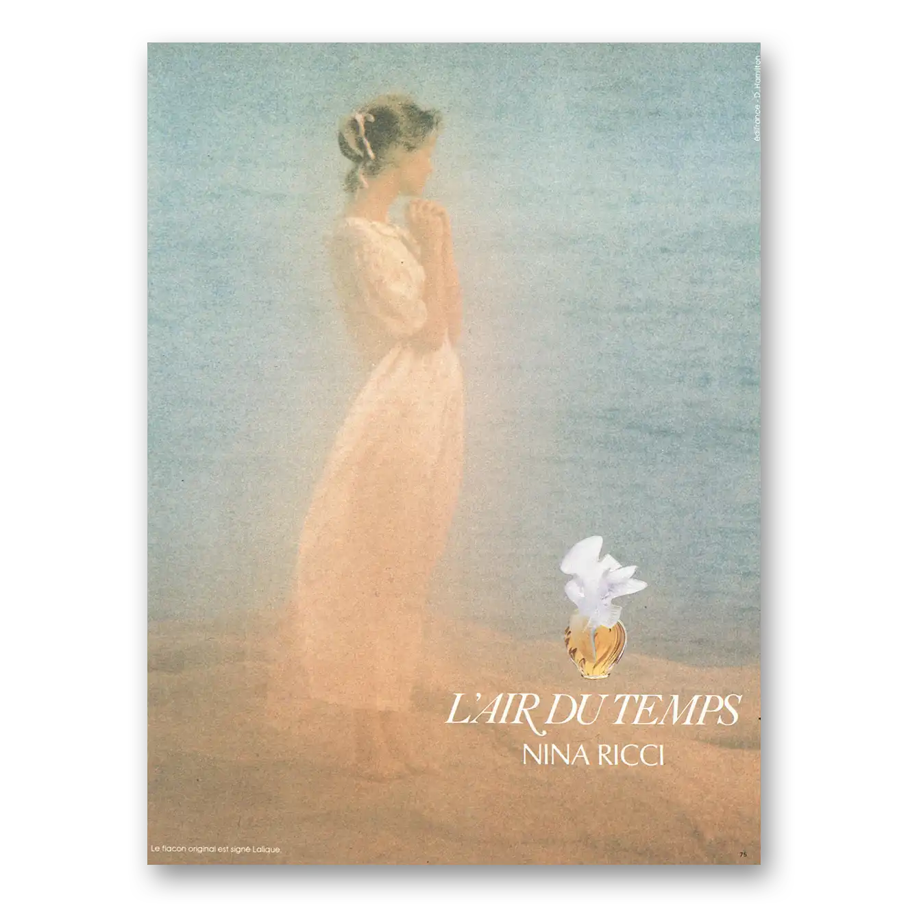 1984 Nina Ricci L Air Du Temps French Vintage Magazine Print Ad