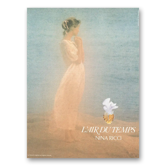 1984 Nina Ricci L Air Du Temps French Vintage Magazine Print Ad