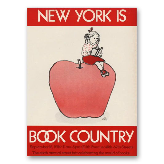 1984 New York New York Is Book Country Vintage Magazine Print Ad