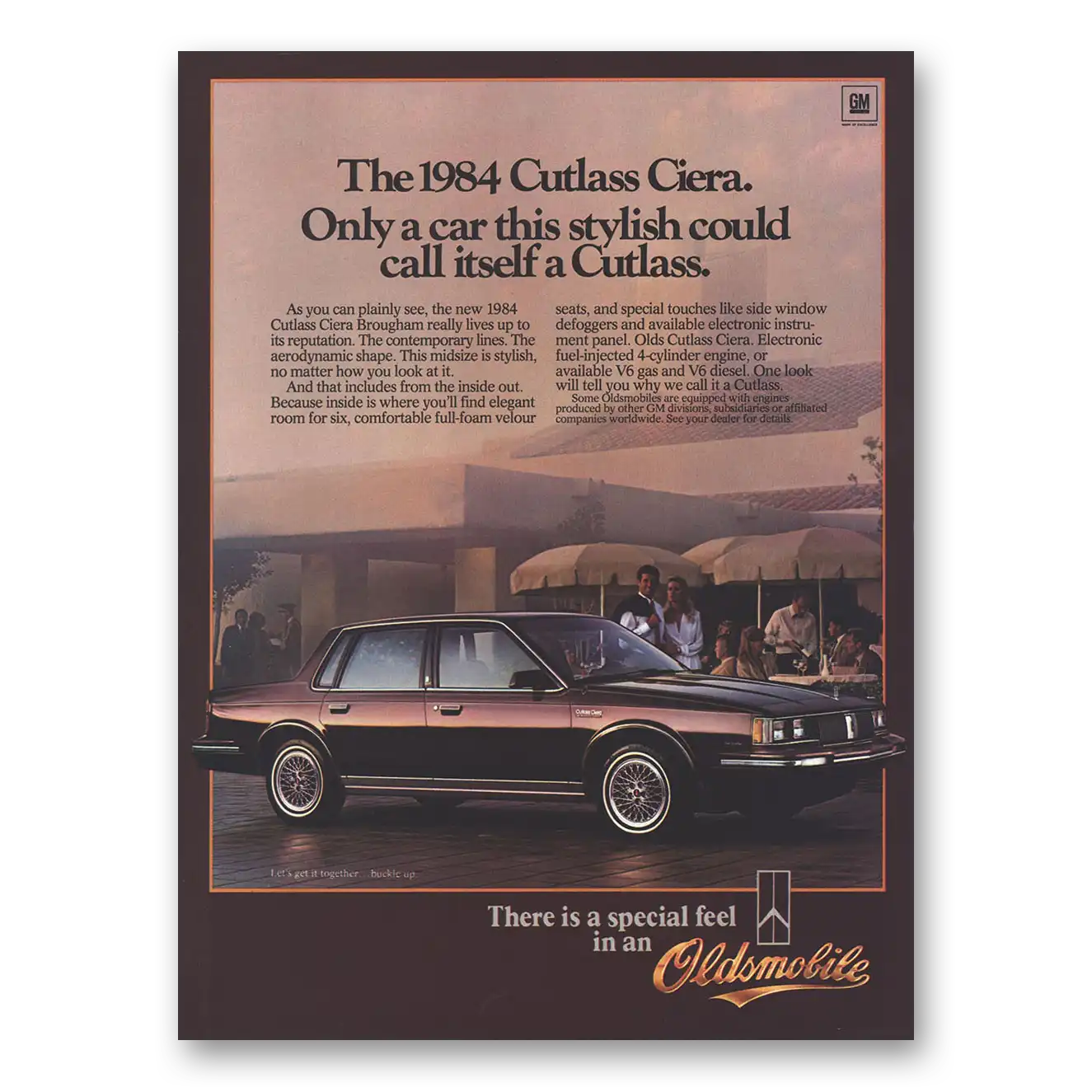 1984 Oldsmobile Cutlass Ciera Only Car This Stylish Vintage Magazine Print Ad