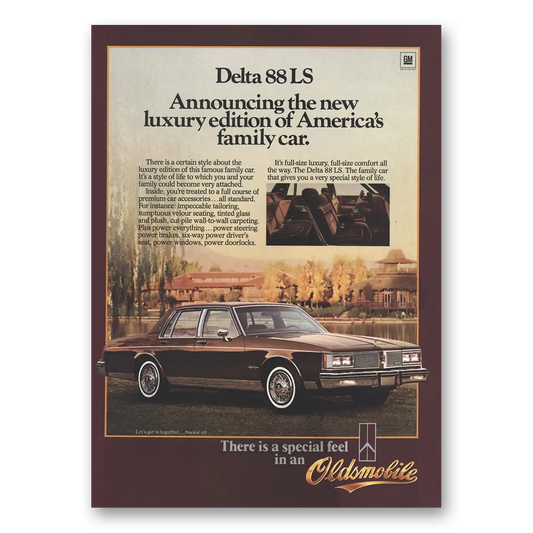 1984 Oldsmobile Delta 88 LS Luxury Edition Vintage Magazine Print Ad