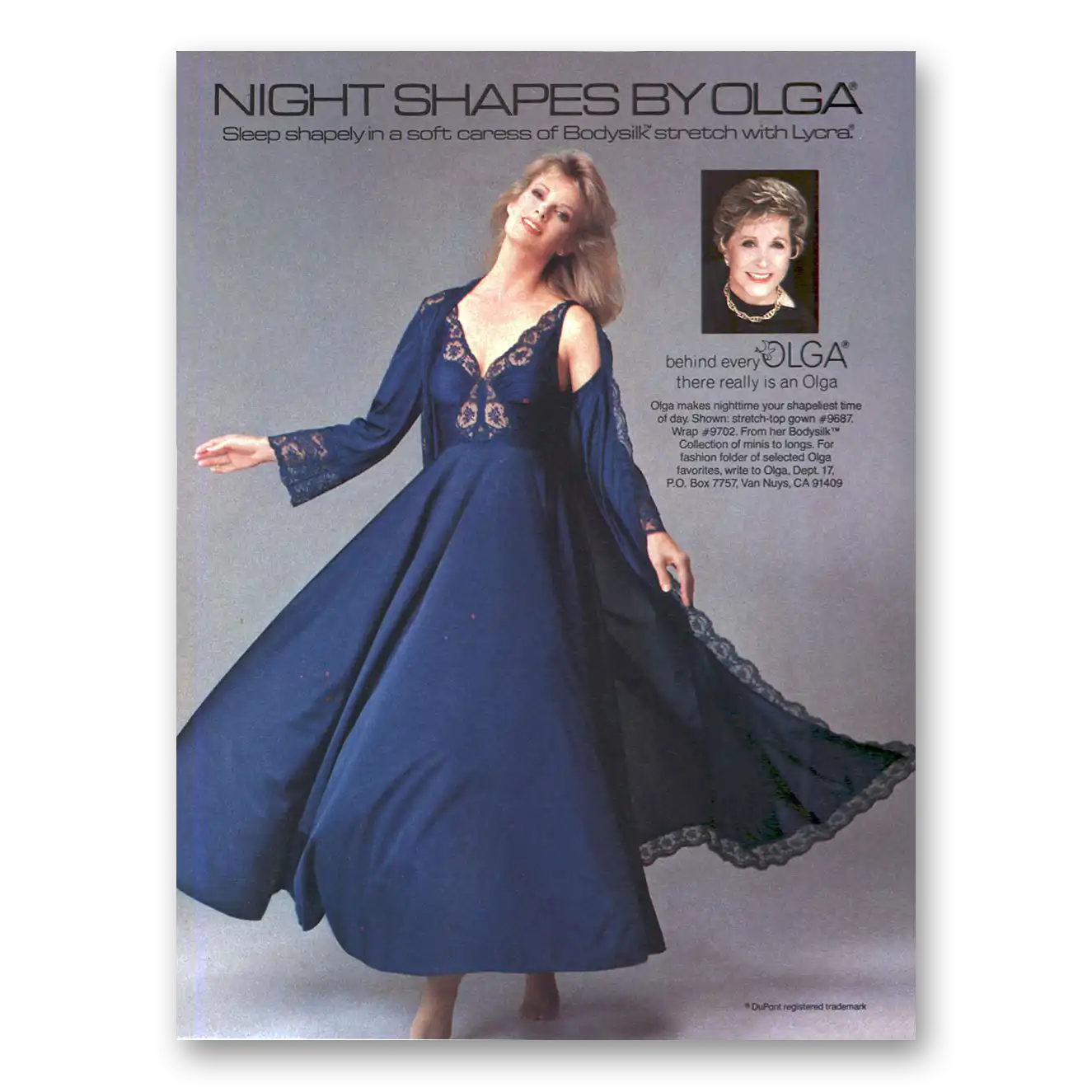 1984 Olga Night Shapes Vintage Magazine Print Ad