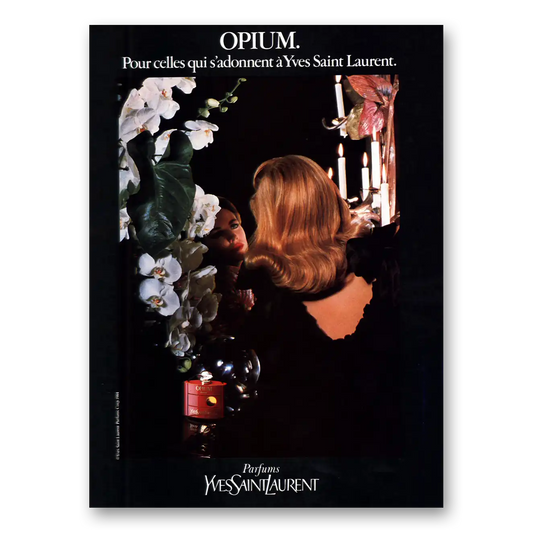 1984 Opium Perfume French Print Ad Vintage Magazine Print Ad