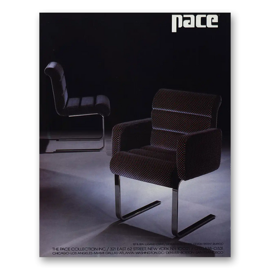 1984 Pace Furniture Collection Lugano Chair Vintage Magazine Print Ad