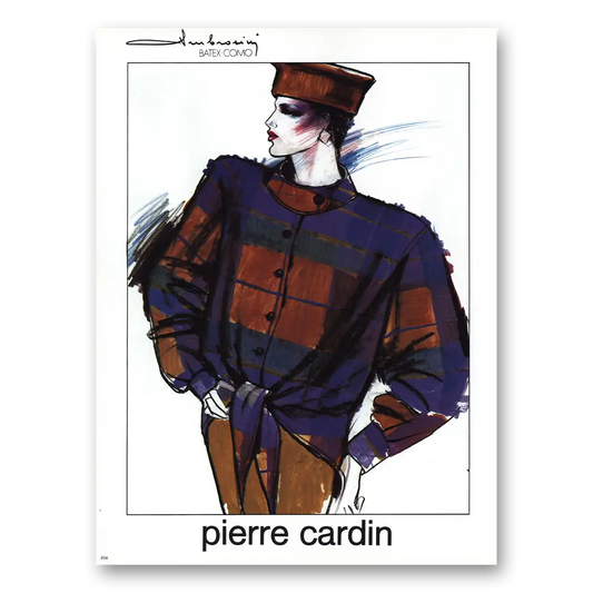 1984 Pierre Cardin Batex Como Vintage Magazine Print Ad