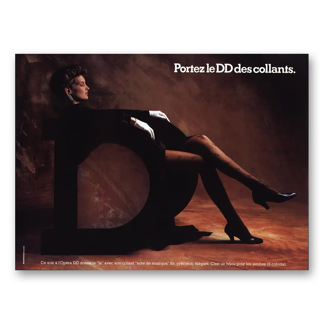 1984 Dore Dore Portez Le DD Des Collants French Vintage Magazine Print Ad