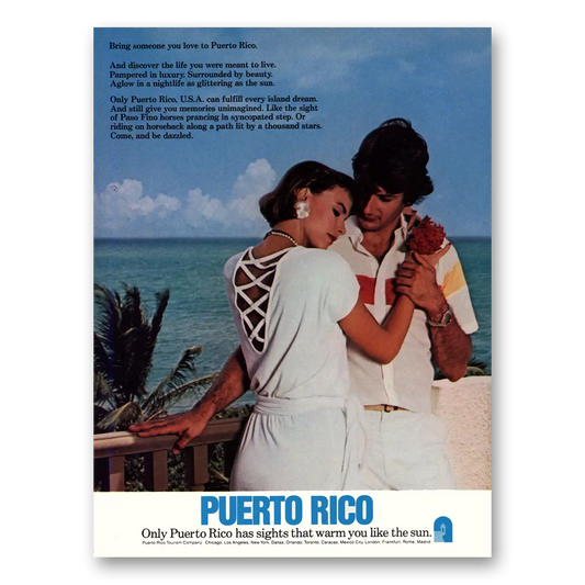 1984 Puerto Rico Bring Someone You Love Vintage Magazine Print Ad