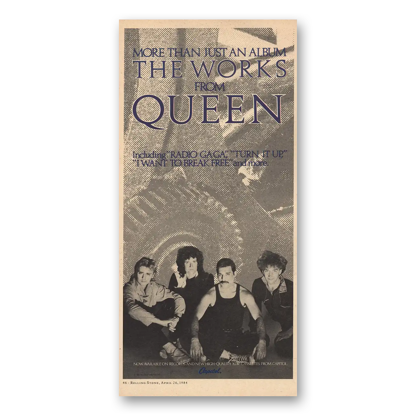 1984 Queen Promo Queen Promo The Works Vintage Magazine Print Ad