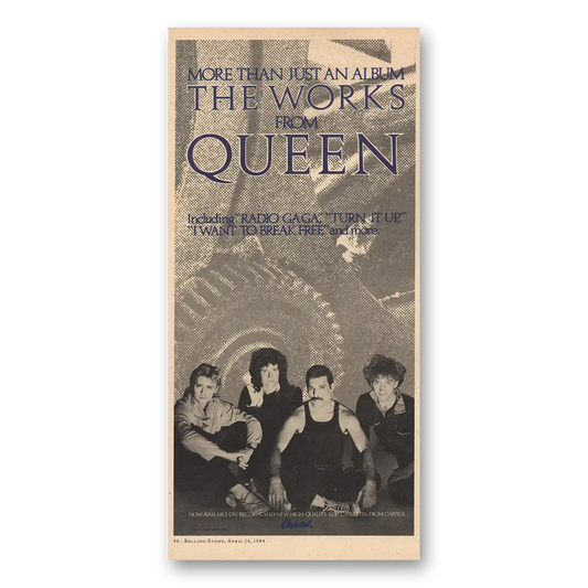 1984 Queen Promo Queen Promo The Works Vintage Magazine Print Ad