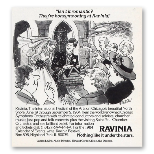 1984 Ravinia Festival Honeymooning Vintage Magazine Print Ad