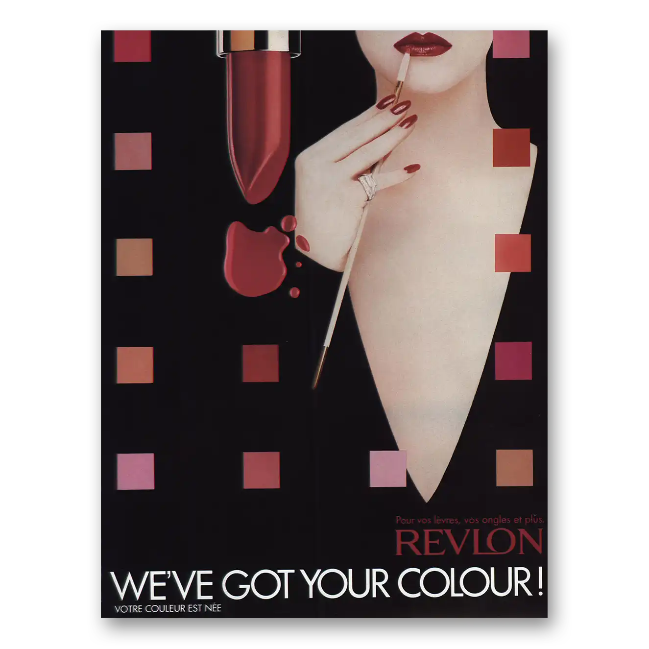 1984 Revlon We've Got Your Colour Vintage Magazine Print Ad