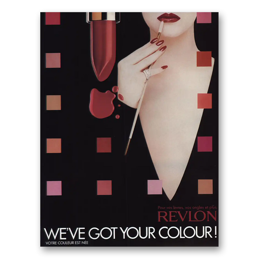 1984 Revlon We've Got Your Colour Vintage Magazine Print Ad