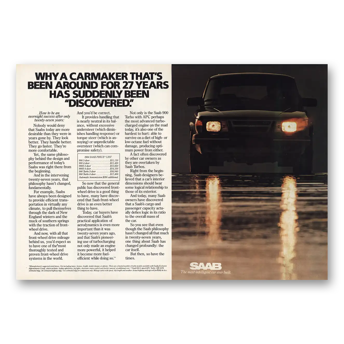 1984 Saab Carmaker Thats Been Around Vintage Magazine Print Ad