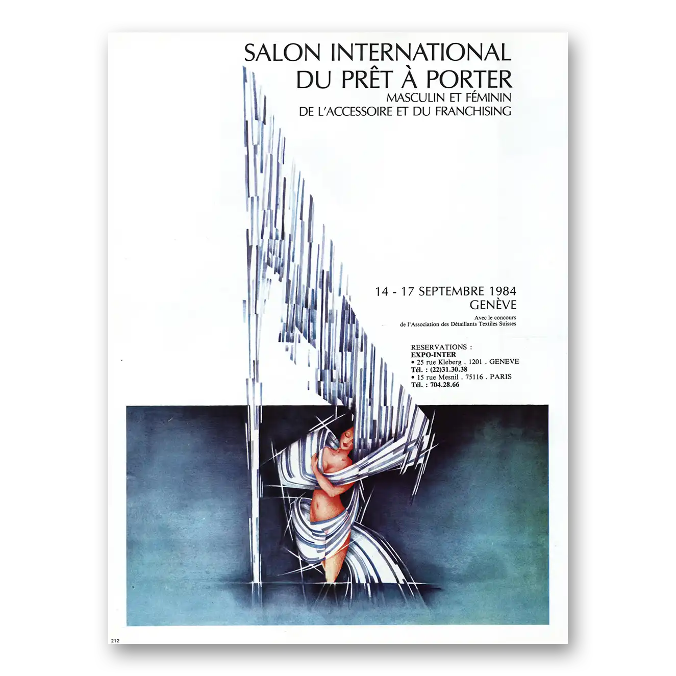 1984 Salon International Septembre Geneve Vintage Magazine Print Ad