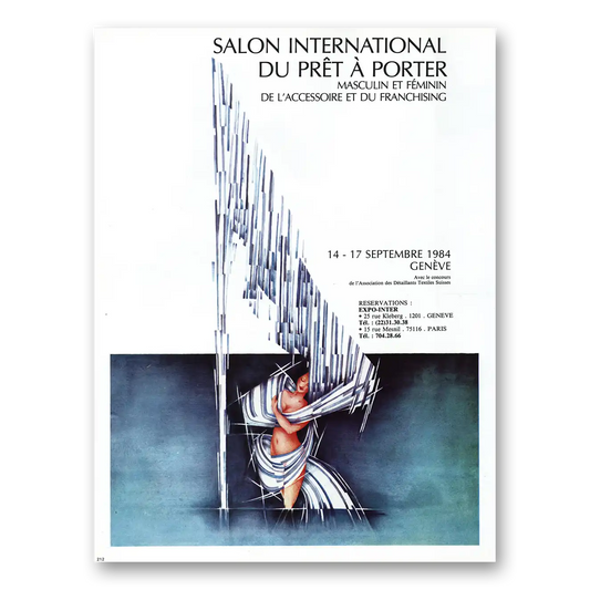 1984 Salon International Septembre Geneve Vintage Magazine Print Ad