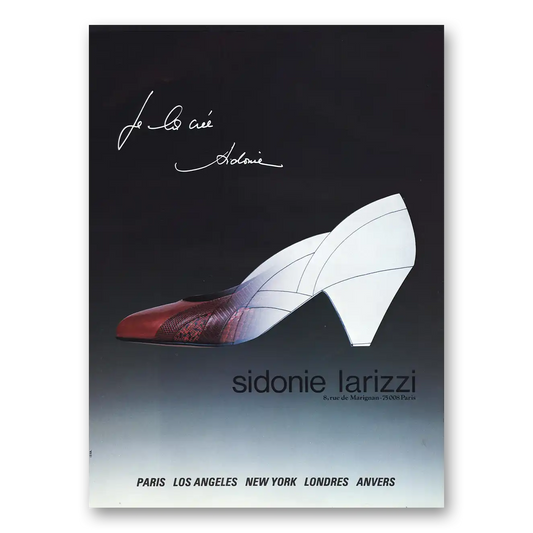 1984 Sidonie Larizzi Shoes Paris French Vintage Magazine Print Ad