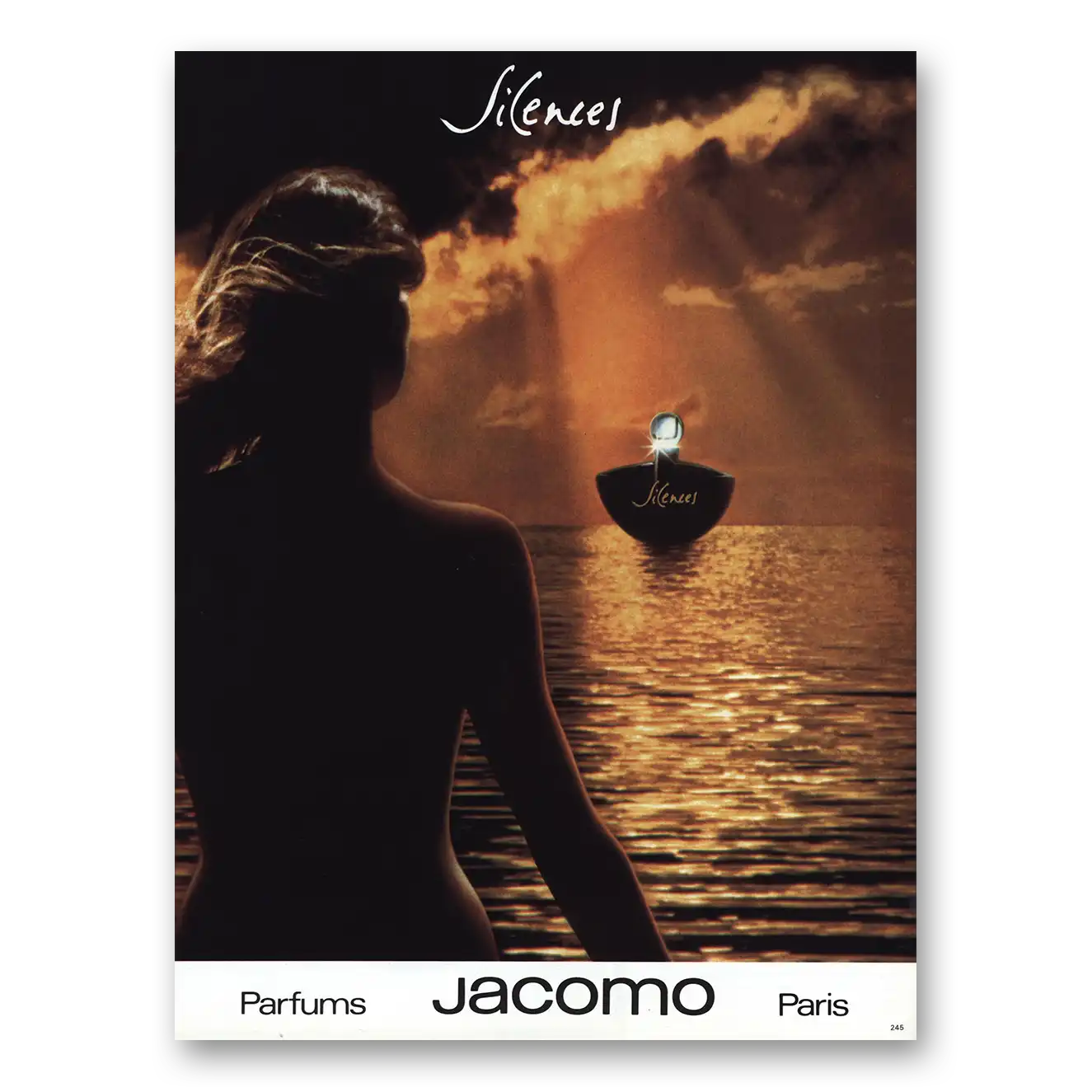 1984 Jacomo Silences Parfums French Vintage Magazine Print Ad