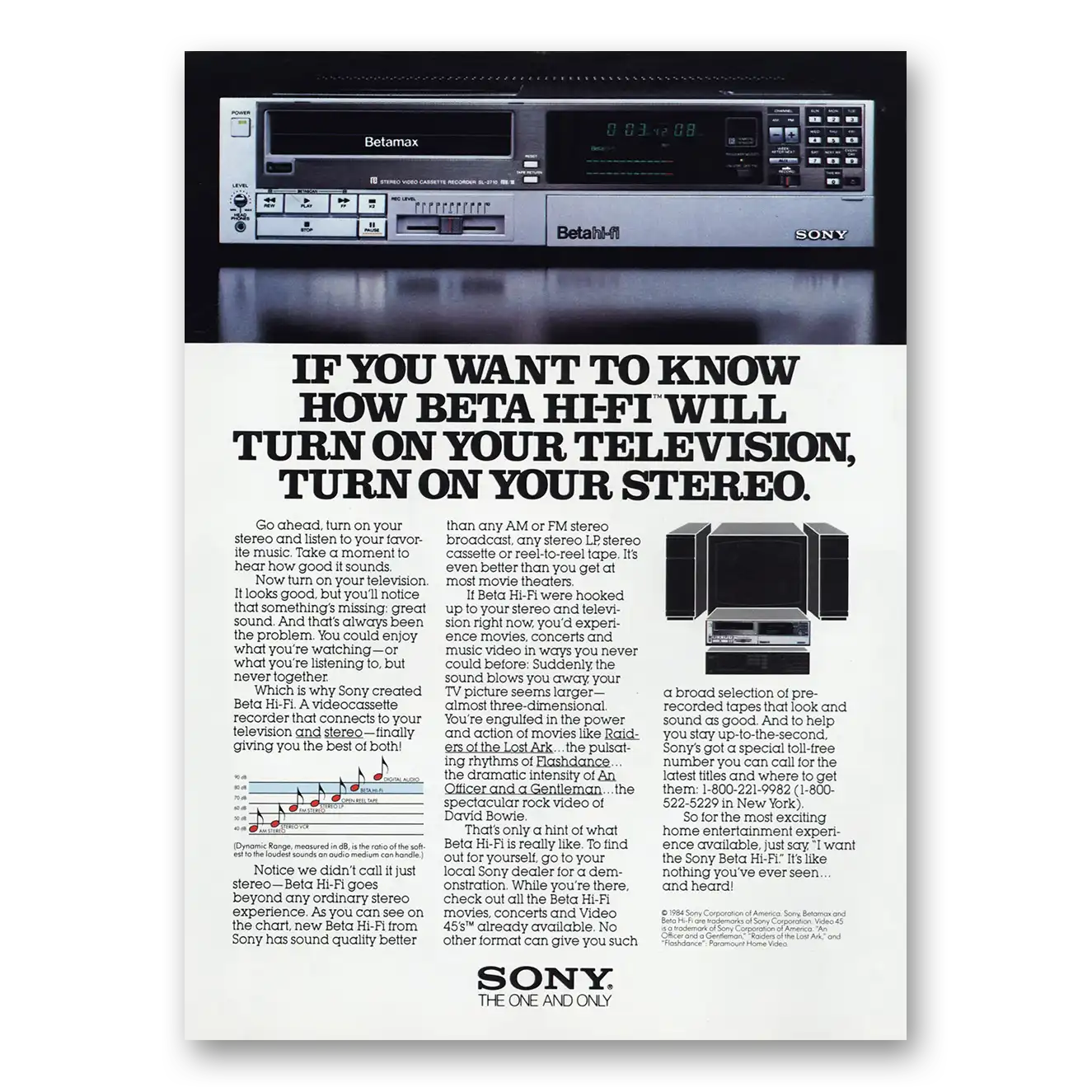 1984 Sony Betamax How Beta Hi Fi Will Turn On Your Television Vintage Magazine Print Ad