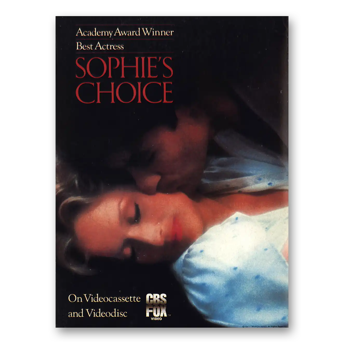 1983 Sophies Choice Movie Promo Meryl Streep Vintage Magazine Print Ad