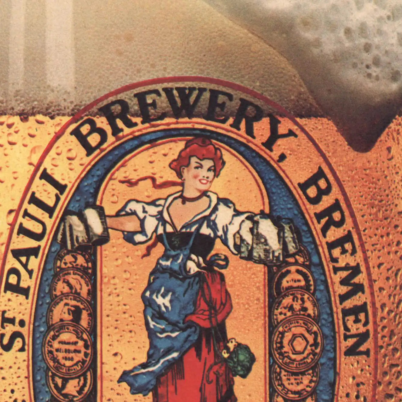 1984 St Pauli Girl Beer You Never Forget Your First Girl Vintage Magazine Print Ad