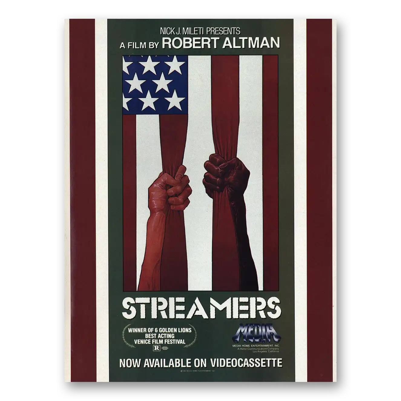 1984 Streamers Movie Promo Robert Altman Vintage Magazine Print Ad