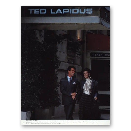 1984 Ted Lapidus Ci-dessus Blazer French Vintage Magazine Print Ad