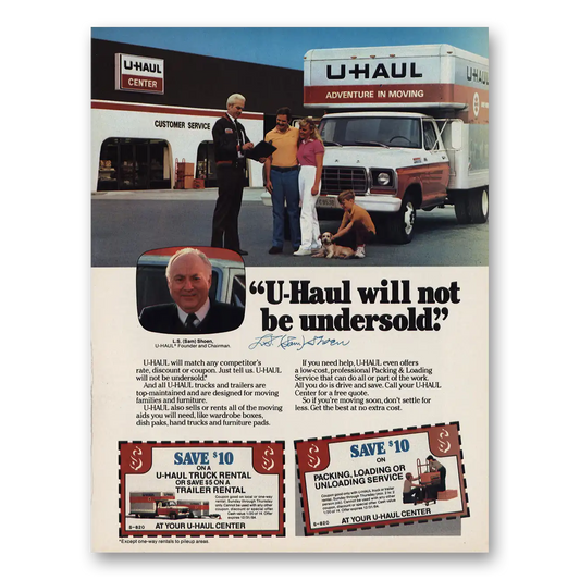 1984 Uhaul Will Not Be Undersold Vintage Magazine Print Ad