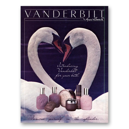 1984 Gloria Vanderbilt Perfume For Your Bath Vintage Magazine Print Ad