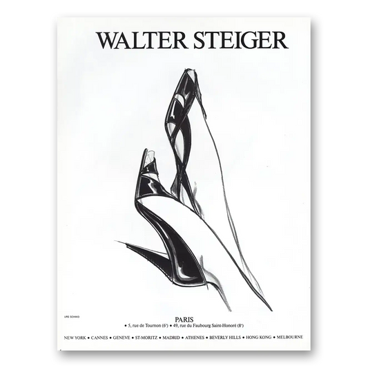 1984 Walter Steiger Shoes Paris Fashion Shoes French Vintage Magazine Print Ad