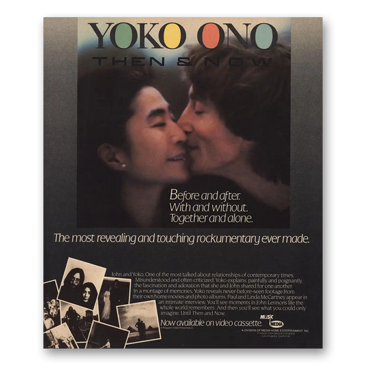 1984 Yoko Ono Then and Now Promo John Lennon Vintage Magazine Print Ad