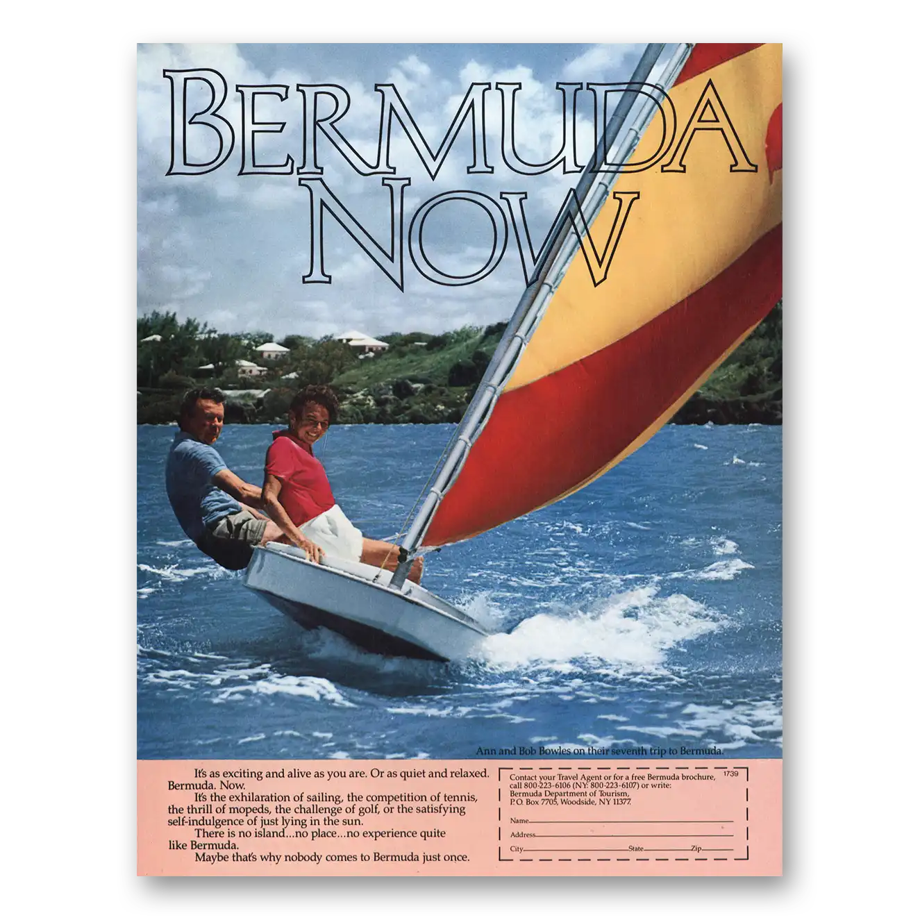 1985 Bermuda As Exciting and Alive As You Are Vintage Magazine Print Ad