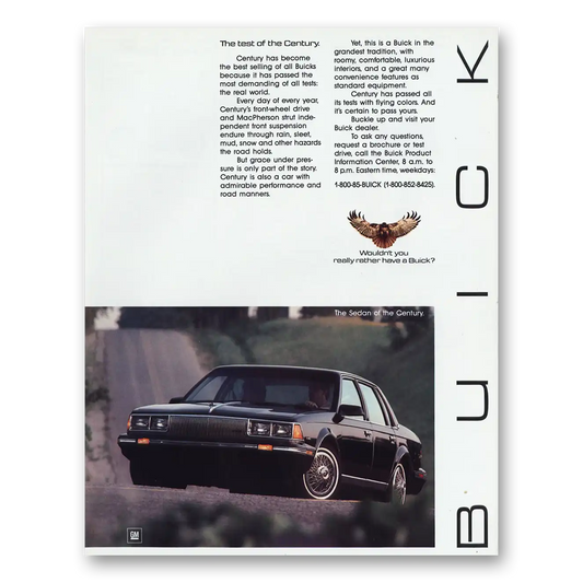 1985 Buick Century Test of the Century Vintage Magazine Print Ad