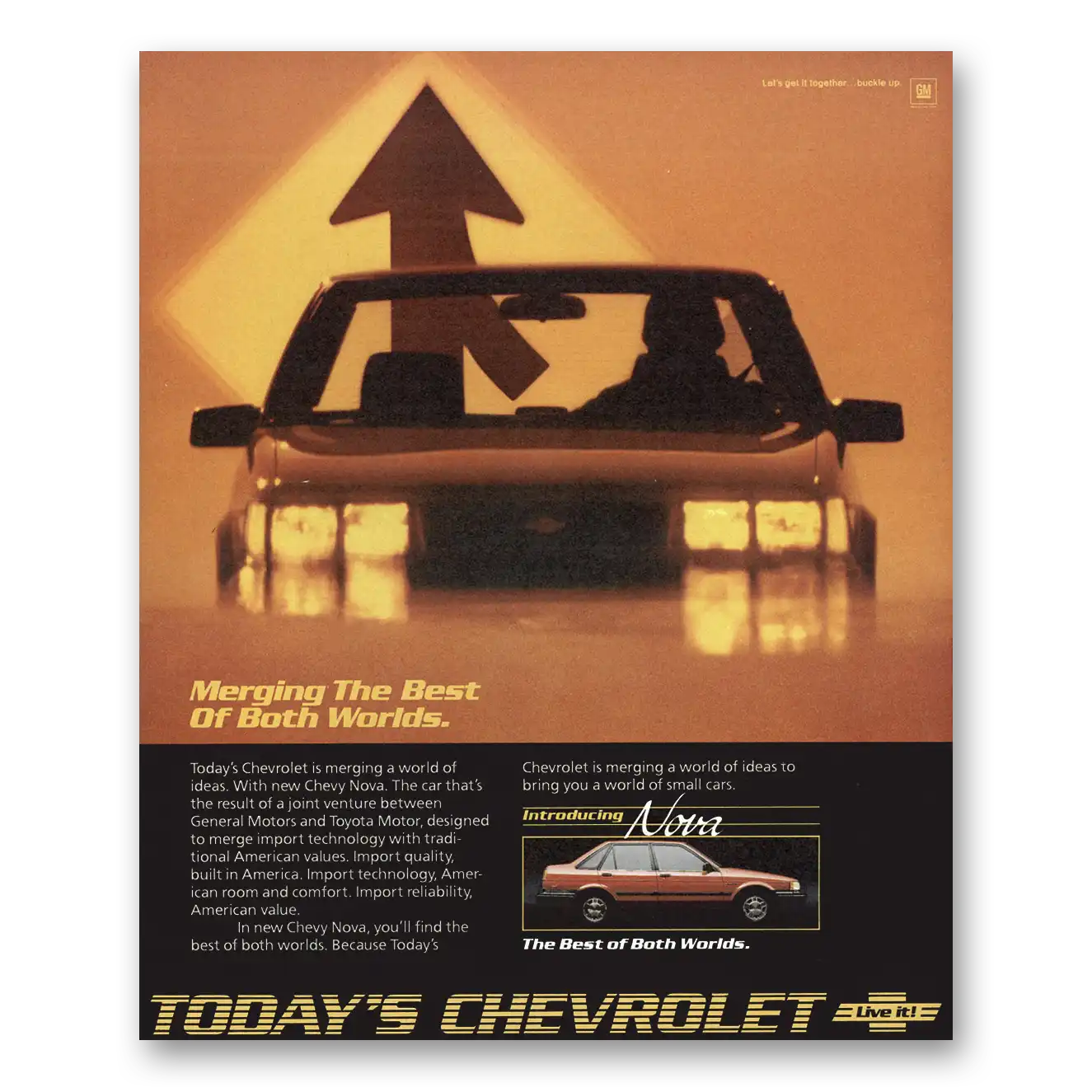 1985 Chevrolet Nova Merging the Best of Both Worlds Vintage Magazine Print Ad