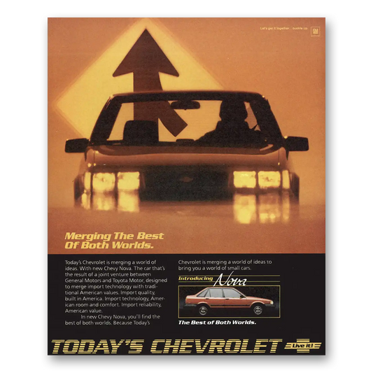 1985 Chevrolet Nova Merging the Best of Both Worlds Vintage Magazine Print Ad