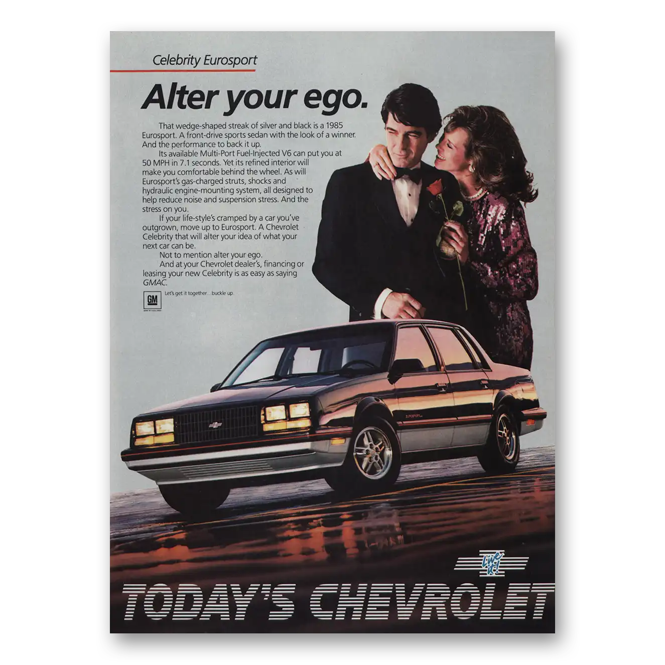 1985 Chevrolet Eurosport Alter Your Ego Vintage Magazine Print Ad