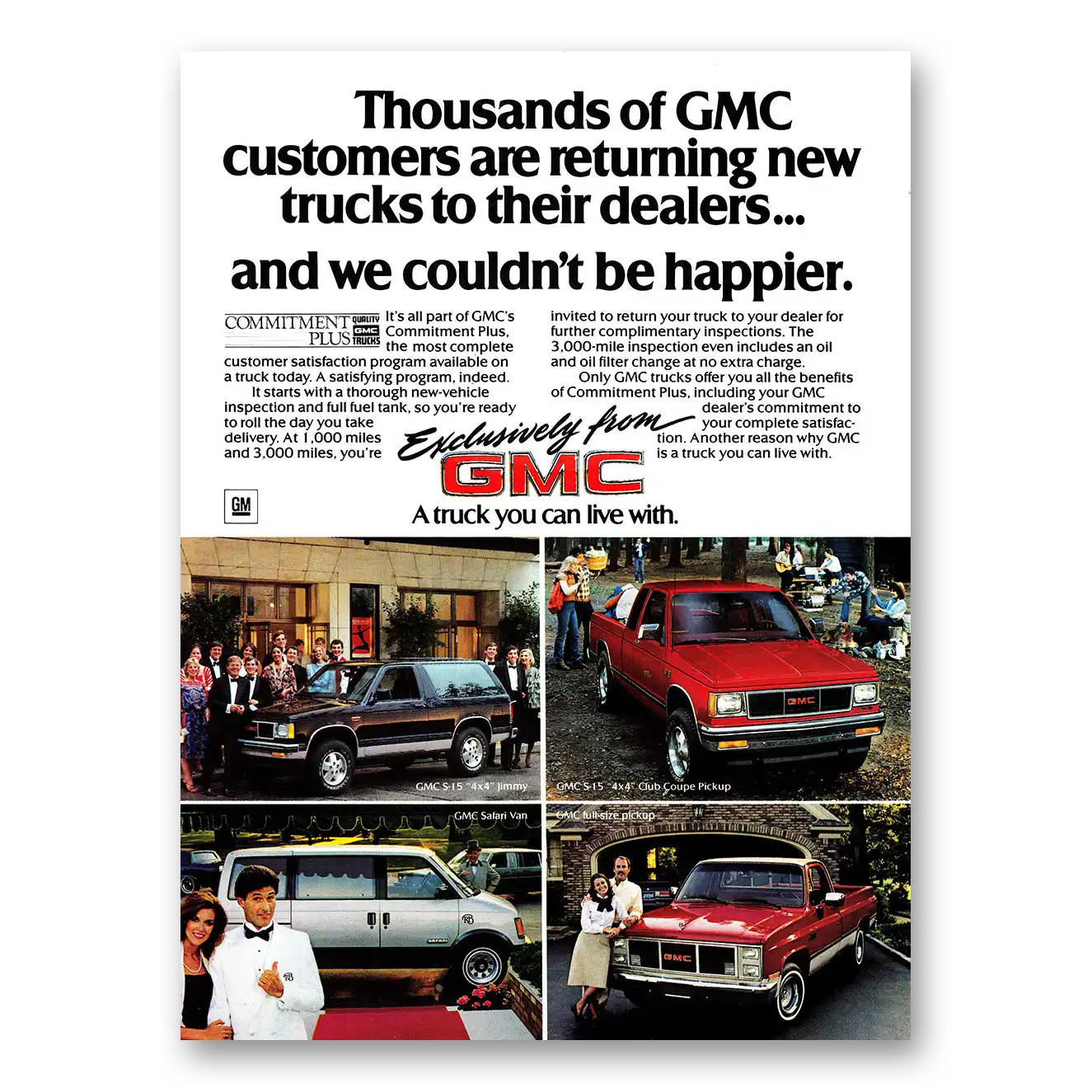 1985 GMC Trucks Thousands of GMC Customers Vintage Magazine Print Ad