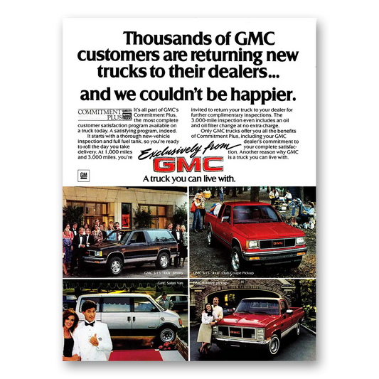 1985 GMC Trucks Thousands of GMC Customers Vintage Magazine Print Ad