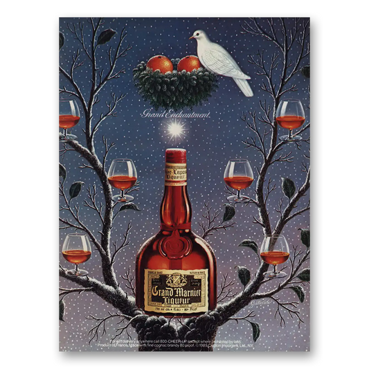 1985 Grand Marnier Partridge Grand Enchantment Vintage Magazine Print Ad