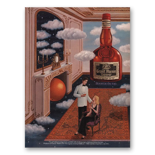 1985 Grand Marnier Room at the Top Vintage Magazine Print Ad