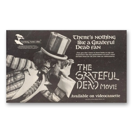 1985 Grateful Dead Movie Promo Nothing Like a Grateful Dead Fan Vintage Magazine Print Ad