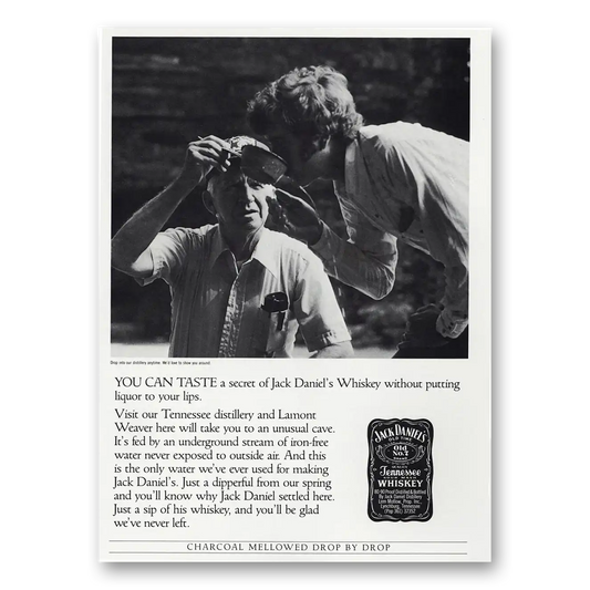 1985 Jack Daniels You Can Taste a Secret Vintage Magazine Print Ad