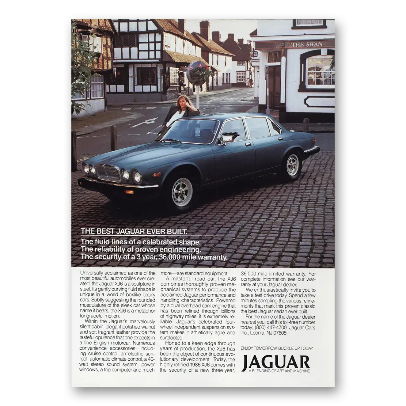 1985 Jaguar XJ6 Swan Best Jaguar Ever Vintage Magazine Print Ad