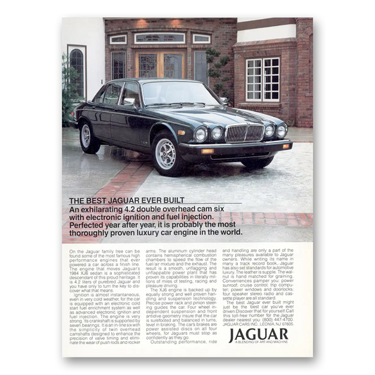 1985 Jaguar Exhilarating 42 Double Overhead Vintage Magazine Print Ad