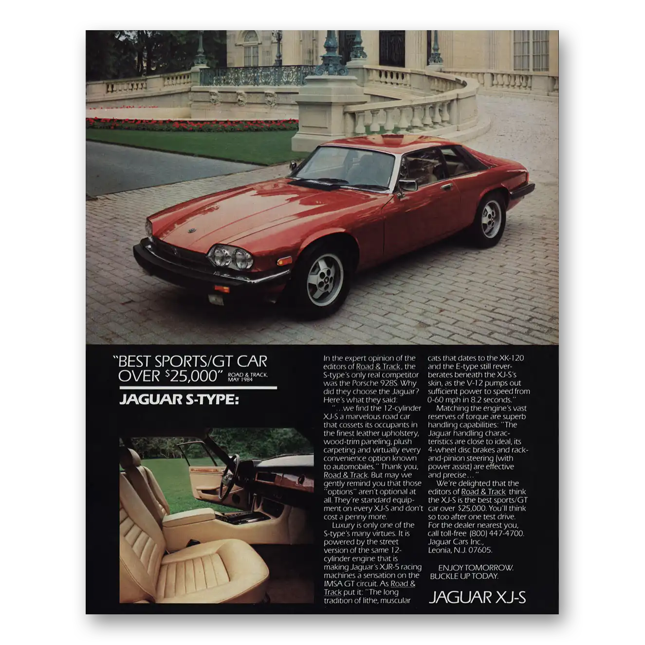 1984 Jaguar XJS Best Sports GT Car Vintage Magazine Print Ad