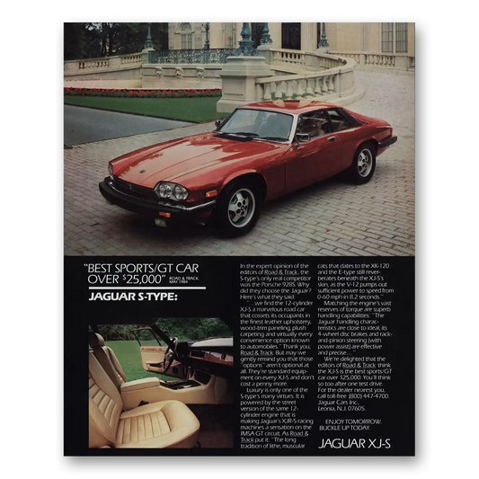 1984 Jaguar XJS Best Sports GT Car Vintage Magazine Print Ad