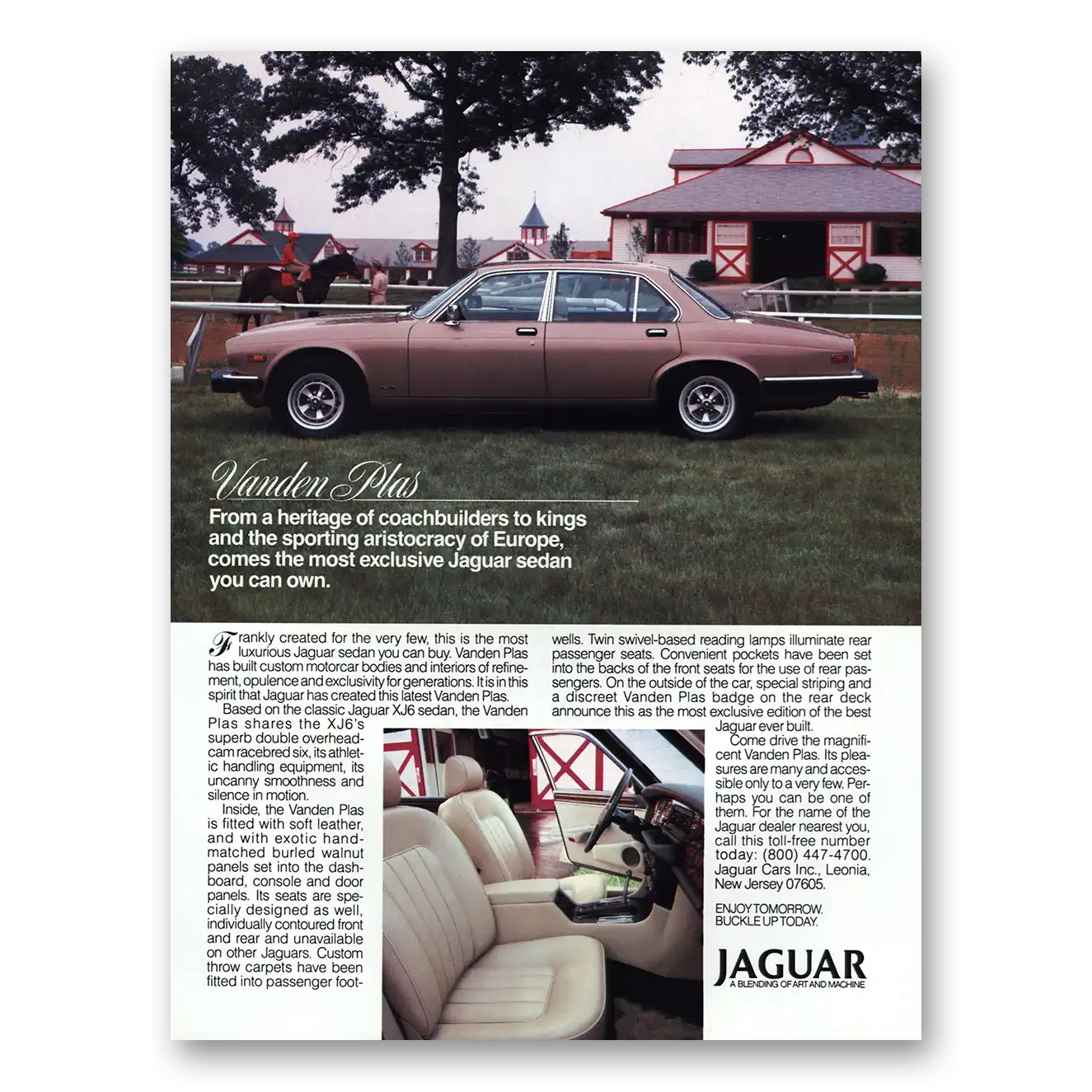 1985 Jaguar Vanden Plas Heritage of Coachbuilders Vintage Magazine Print Ad