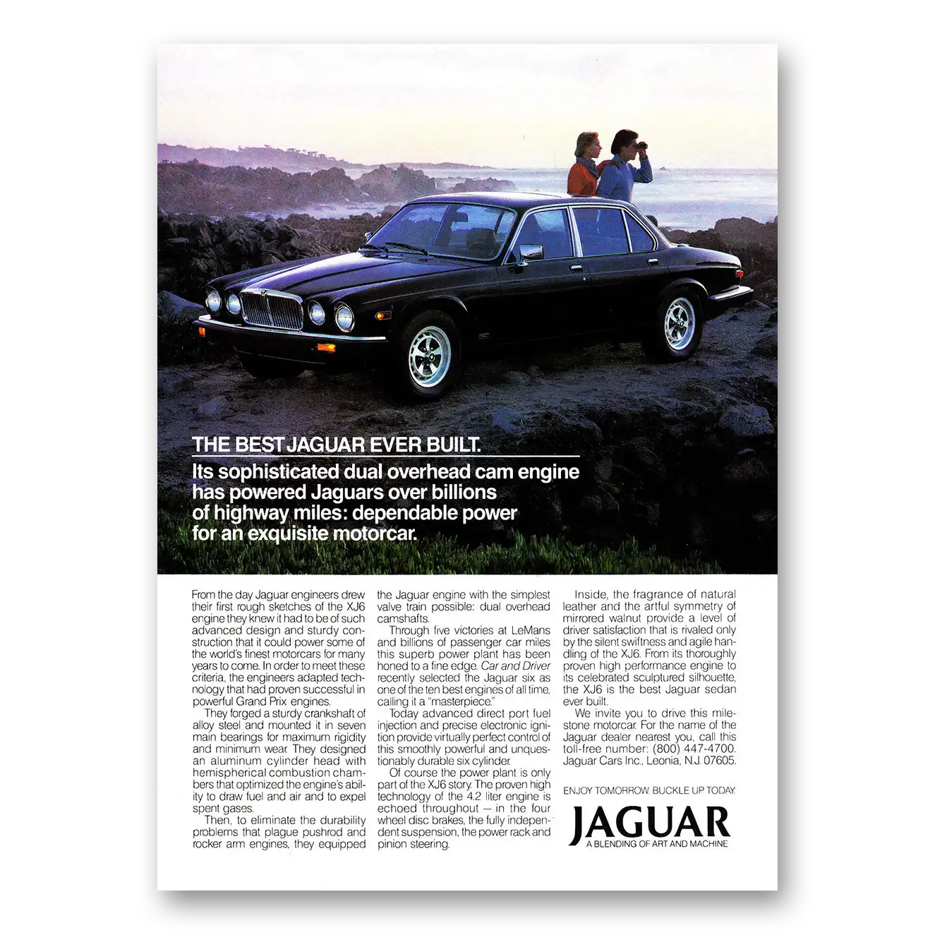 1985 Jaguar XJ6 Best Jaguar Ever Built Vintage Magazine Print Ad