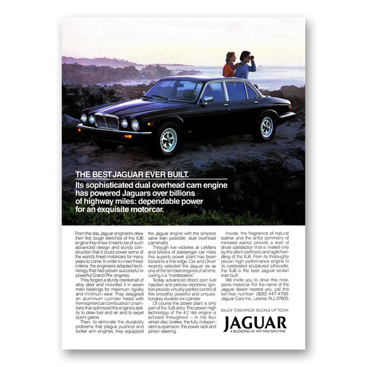 1985 Jaguar XJ6 Best Jaguar Ever Built Vintage Magazine Print Ad