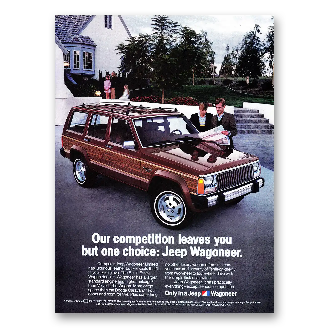 1985 Jeep Wagoneer Our Competition Leaves You But One Choice Vintage Magazine Print Ad